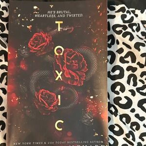 Toxic Book with Red Rose Design